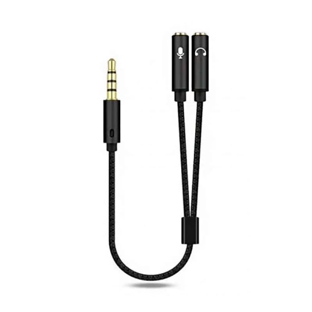 Adaptador para audífonos y micrófono
