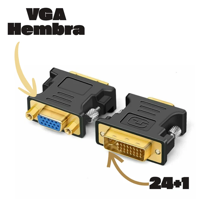 Adaptador de DVI-I Macho a VGA Hembra