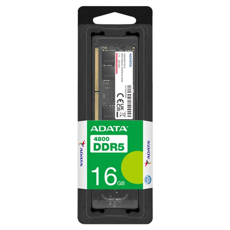 ADATA, Memoria RAM DDR5 4800MHz, 16GB, Para Notebook, SO-DIMM, AD5S480016G-S
