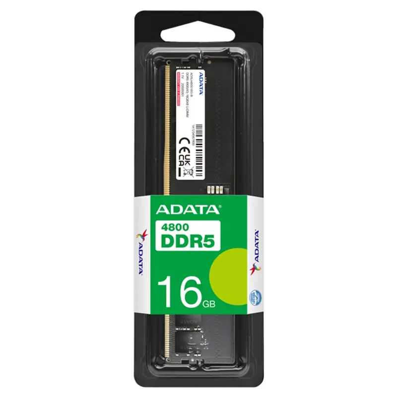 ADATA, Memoria RAM DDR5 4800MHz, 16GB, Para PC, U-DIMM, AD5U480016G-S