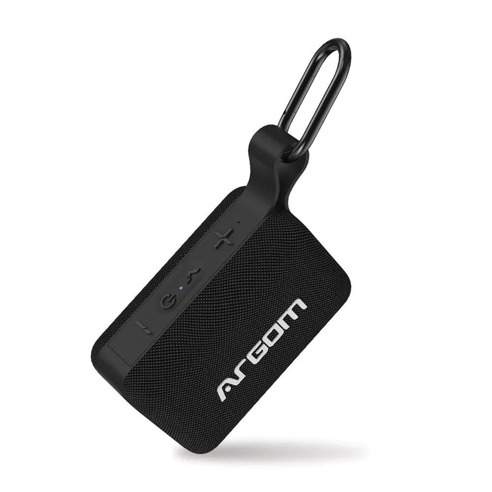 Altavoz inalámbrico Negro portátil BoogieLink con resistencia al agua IPX5.