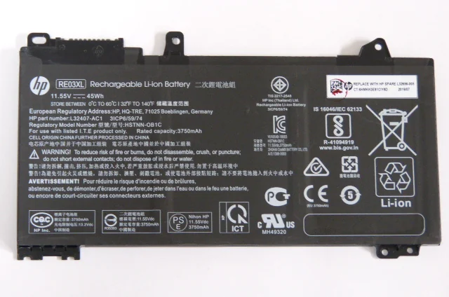Batería HP Probook RE03XL 11.55V 45Wh 430 G6, 440 G6, 450 G6 445 G7, 440 G7 450 G7