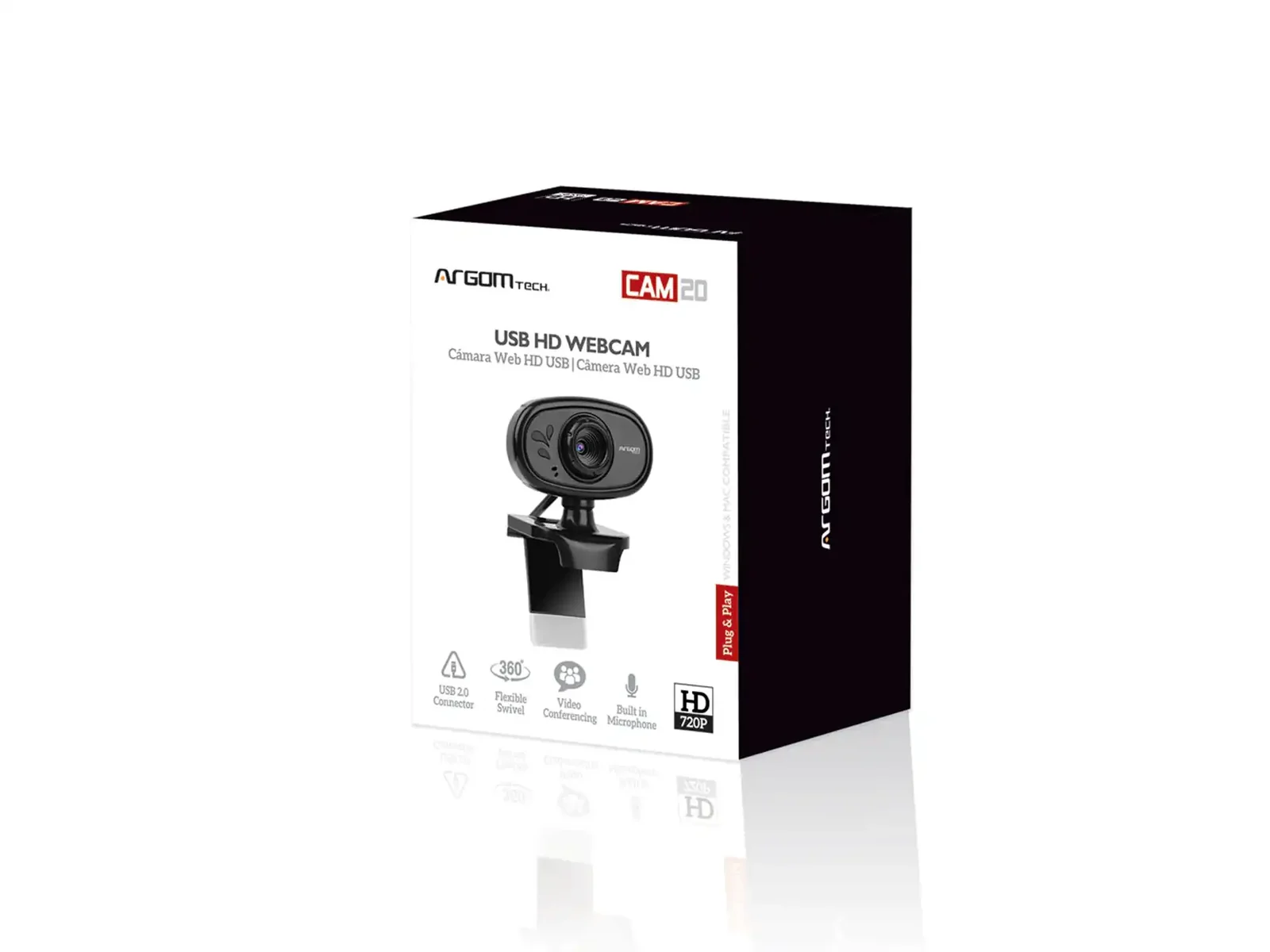Cámara Web Argom CAM20 720p USB ARG-WC-9120BK