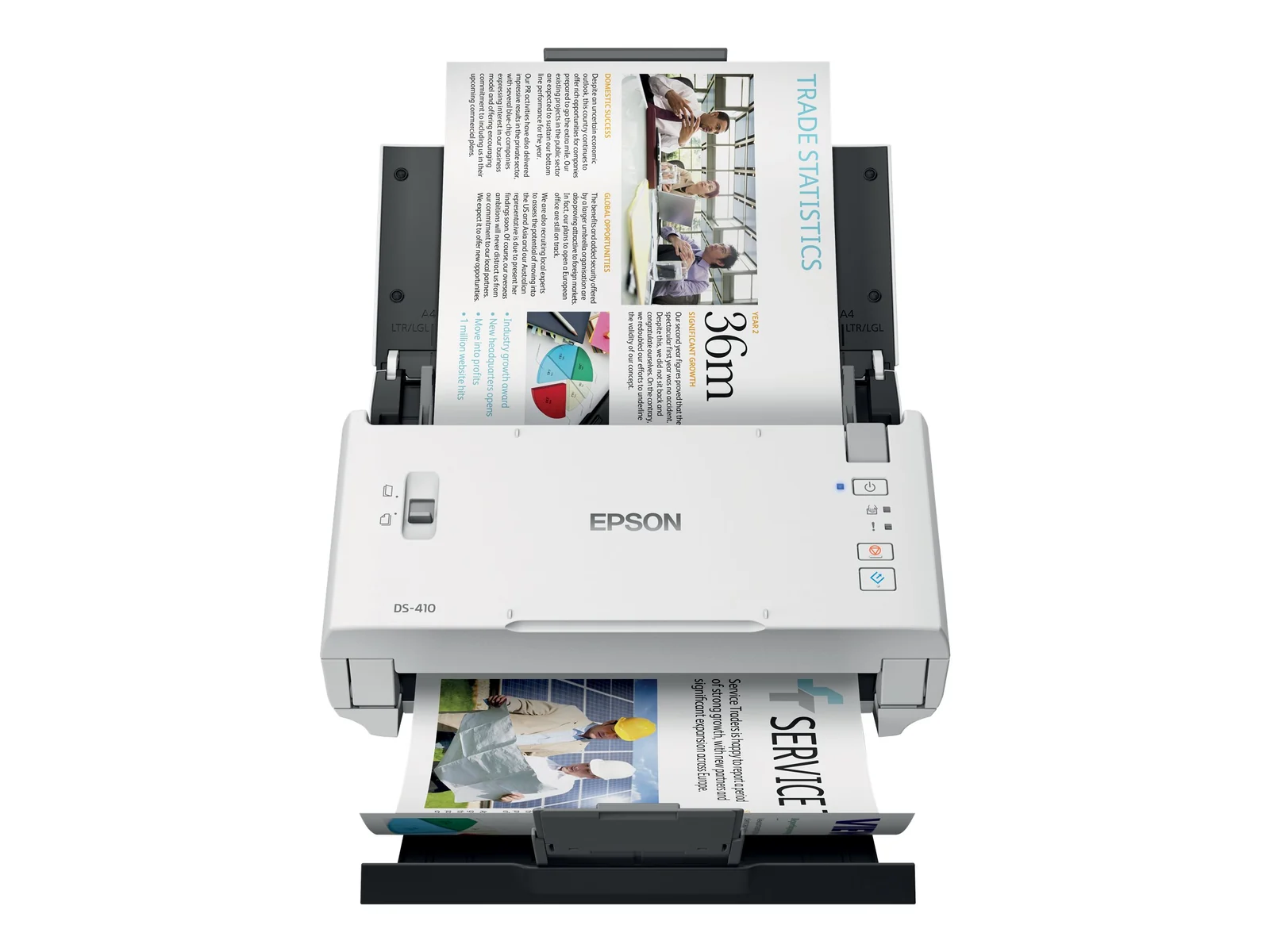 Epson WorkForce DS-410 - Escáner de documentos - Sensor de imagen de contacto (CIS) - a dos caras - Letter - 600 ppp x 600 ppp - hasta 26 ppm (mono) / hasta 26 ppm (color) - Alimentador automático de documentos (ADF) (50 hojas)
