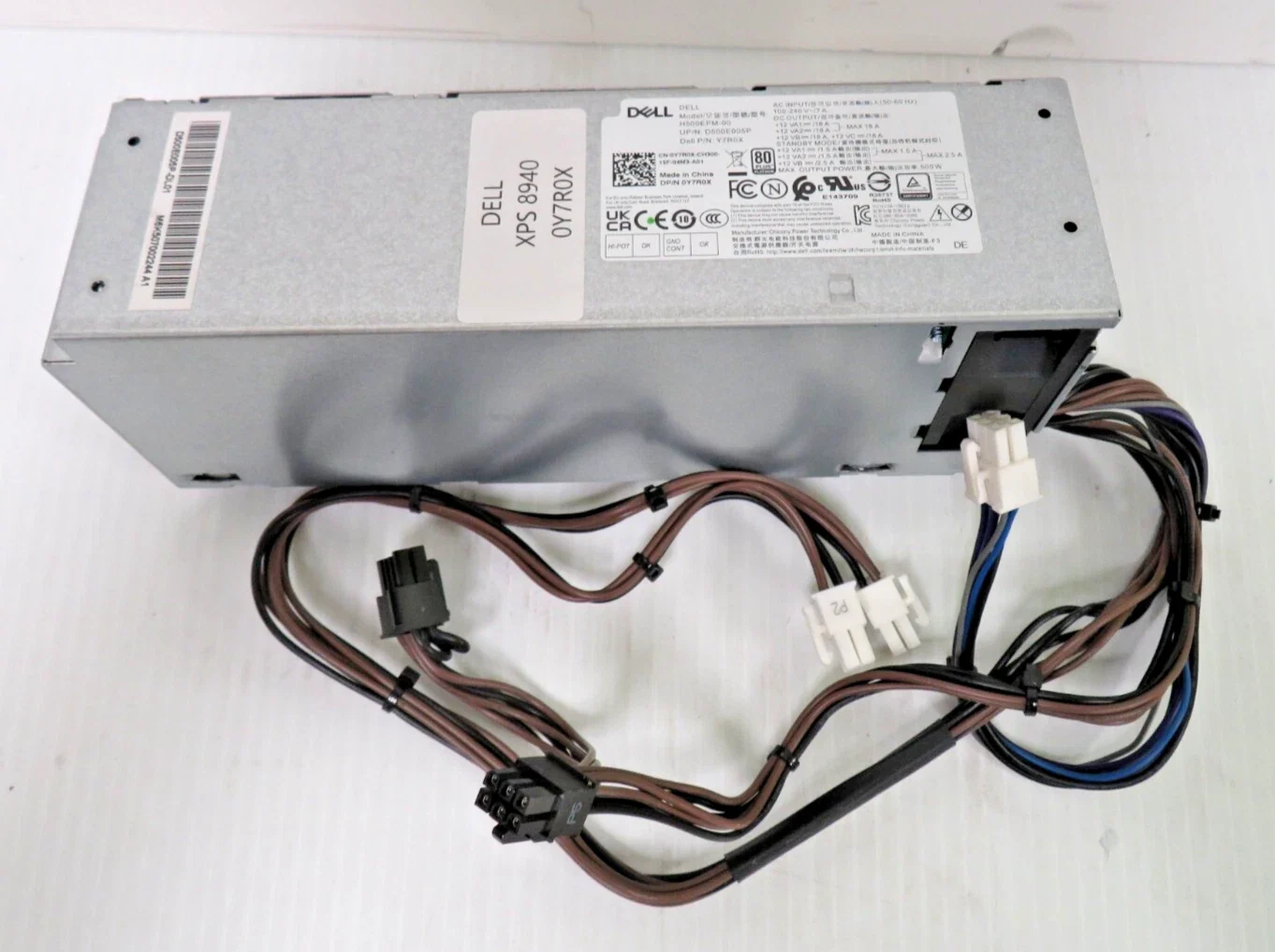 Fuente de alimentación Dell XPS 8940 / G5 / Optiplex 7080 500 W Y7R0X 0Y7R0X -Dell XPS 8940 / G5 / Optiplex 7080 500W Power Supply Y7R0X 0Y7R0X
