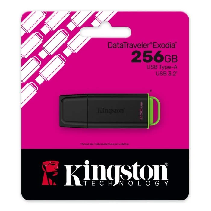Kingston - USB flash drive - USB 3.1 Gen 1 - DataTravelerExodia Negro/Verde