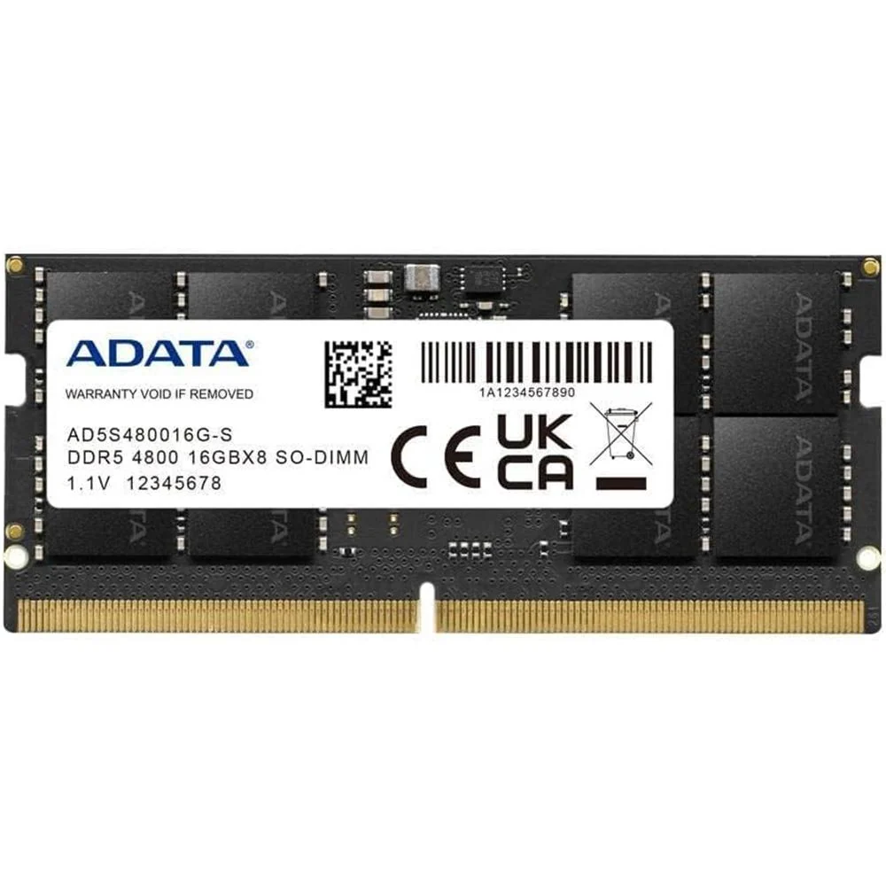 Memoria RAM ADATA 16GB DDR5 4800MHz para Laptop SO-DIMM
