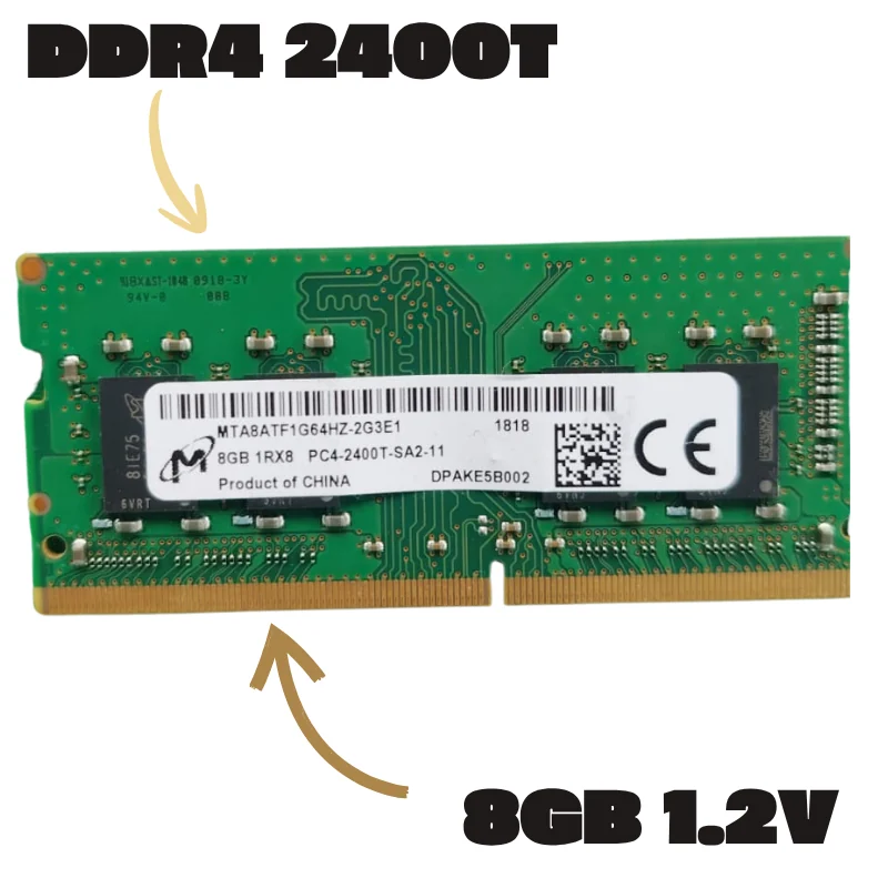 Memoria RAM DDR4 8GB SODIMM Laptops- SK Hynix y Micron - 2400MHz