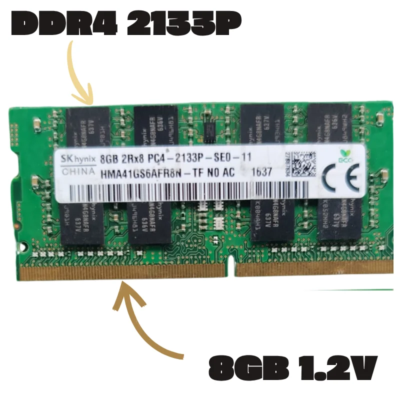 Memoria RAM DDR4 Laptop 8GB - SK Hynix y Micron - 2133MHz