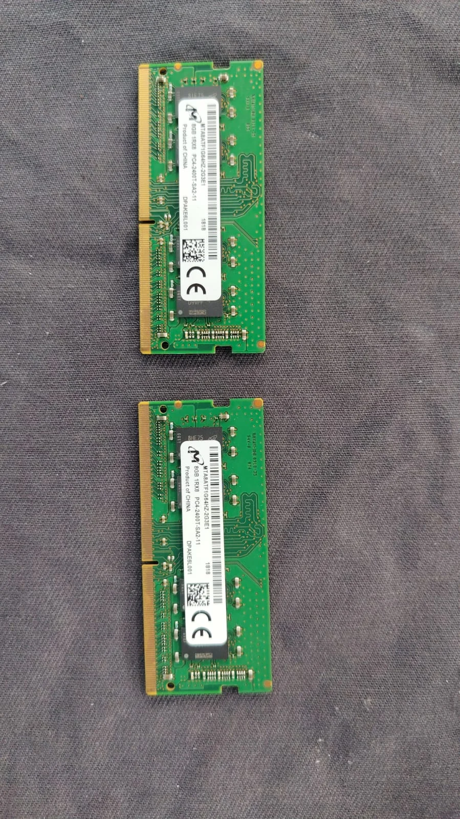 Kit Memoria RAM Micron Marca: Micron Capacidad: 8 X 2 16GB Tipo: DDR4 Formato: SO-DIMM (Laptop) Velocidad: 2400 MT/s Part Number: MTA8ATF1G64HZ-2G3E1