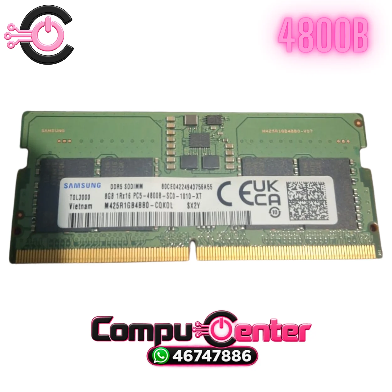 Memoria RAM Samsung DDR5 8GB (Laptop) - 4800MHz - ¡De segunda!