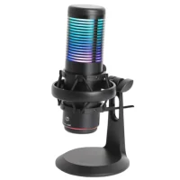 Microfono Para Gaming Marca Manhattan Modelo 102674 Con RGB Conexion USB-AColorNegro