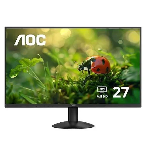 Monitor AOC 27B30H, 27 Pulgadas FHD IPS, 1920 X 1080, 100 Hz, 1Ms, HDMI, VGA, Color Negro