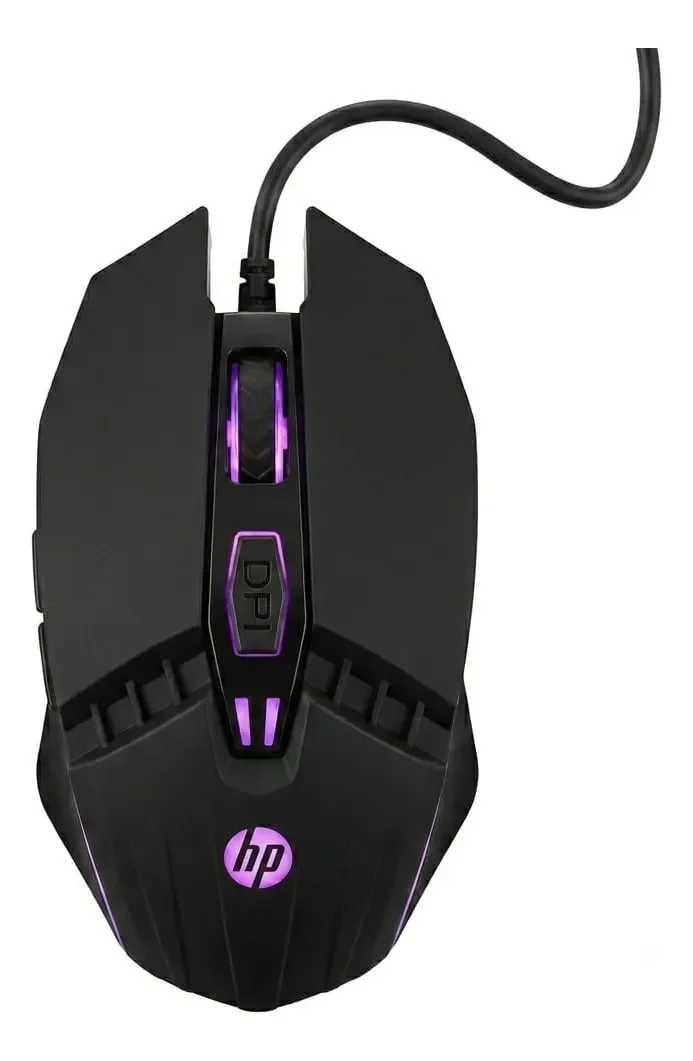 Mouse Gamer HP M1 Rgb 3600 Dpi, 6 botones, USB, color negro