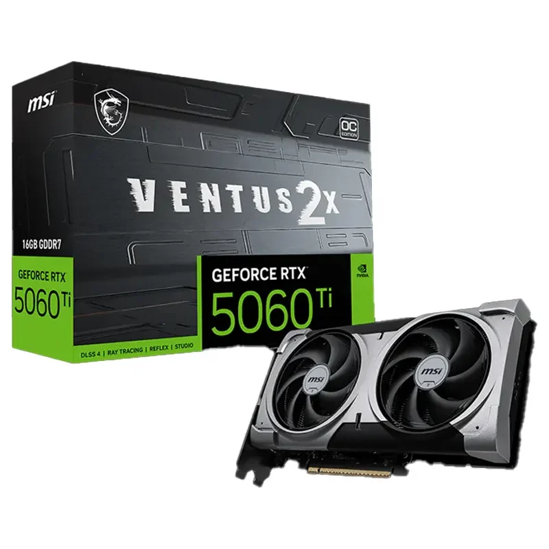 MSI, GeForce RTX 5060 Ti Ventus 2X OC Plus, 16GB, 912-V535-097