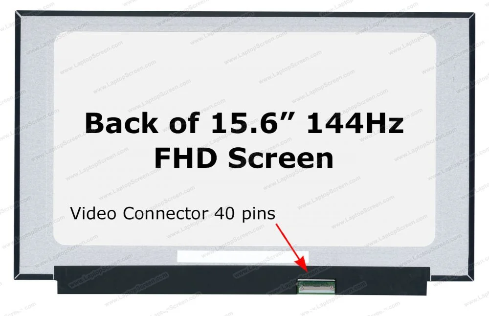 PANTALLA LED 15.6 slim 40 pines micro bordes, FHD 1920 X 1080, S PARE N156HRA-EA1 REV. C1 marca INNOLUX 144Hz 46%NTSC 64%sRGB