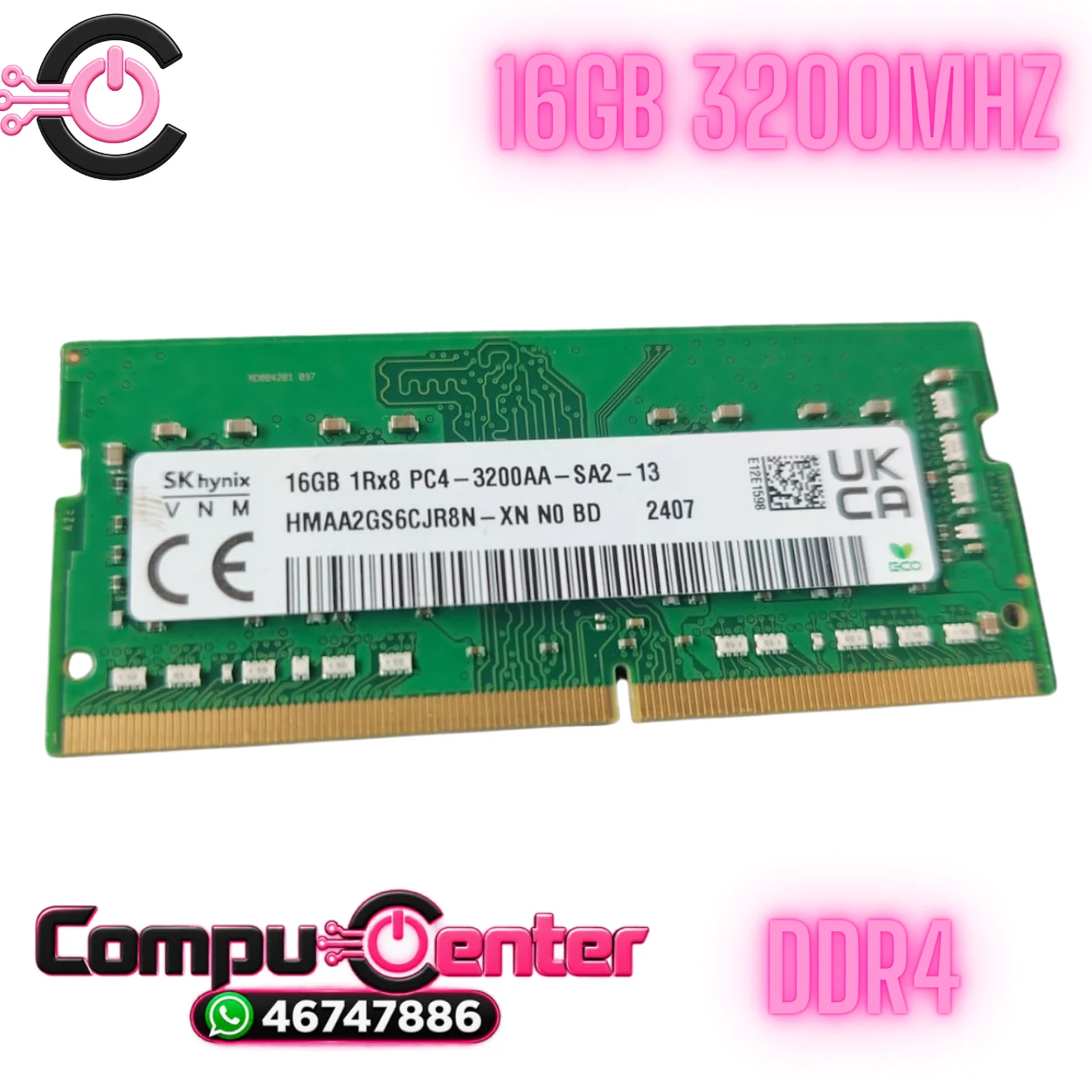 Memoria RAM SK Hynix PC5 16GB 1Rx8 5600B DDR5 5600MHz SO-DIMM