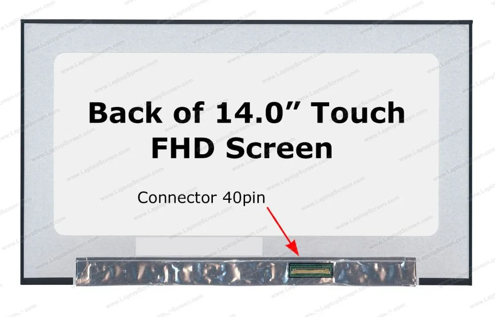 LED 14.0 FHD TOUCH 1920 X 1080 de 40 pines micro bordes, 60Hz B140HAK02.4 HW1A conector atrás