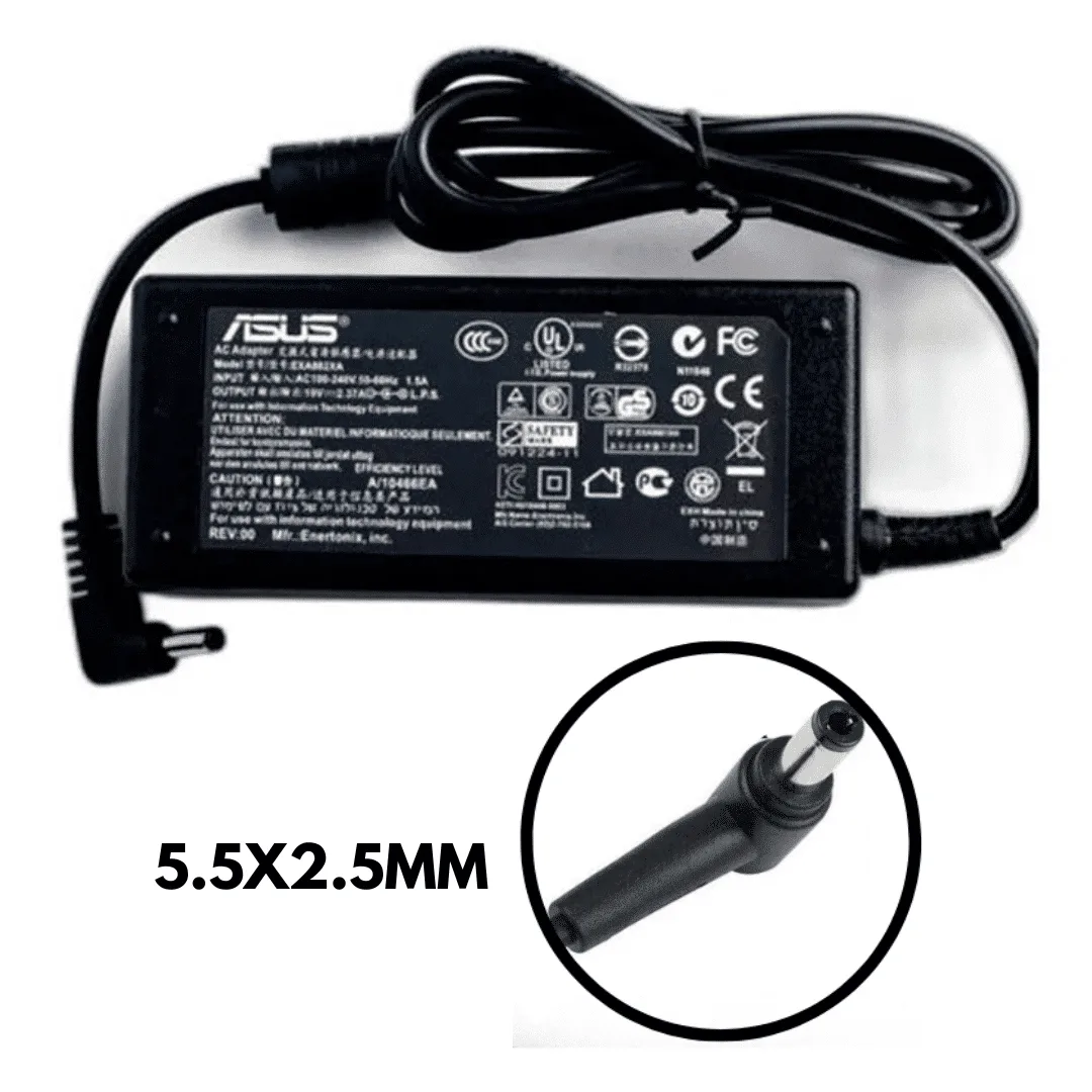 CARGADOR ADAPTADOR ASUS 19V 1.75A 33W AD890326 PUNTA 5.5×2.5MM