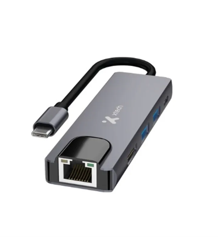 Xtech - Hub - 5 puertos - USB-C® RJ-45 5 en 1 XTC-5