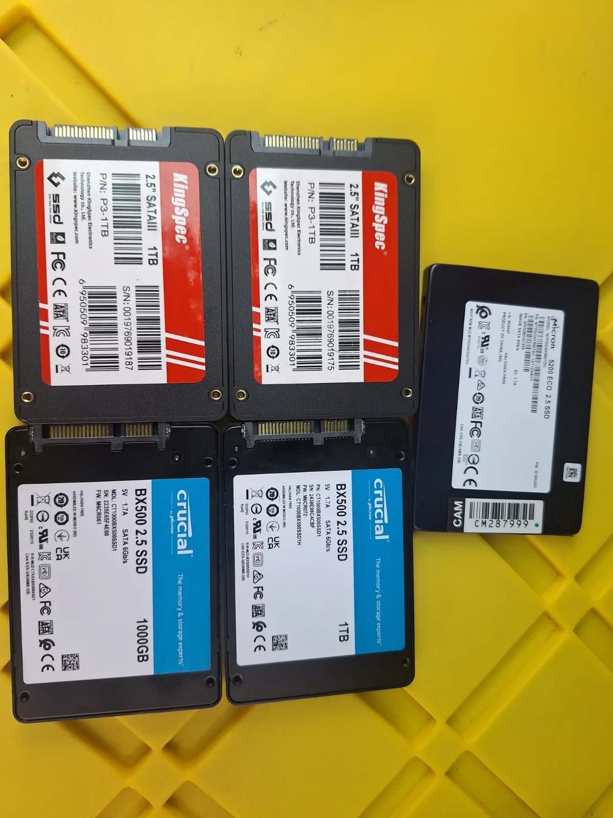 SSD 1TB SATA III 2.5" para Laptop y PC – Varias Marcas – Usado Probado