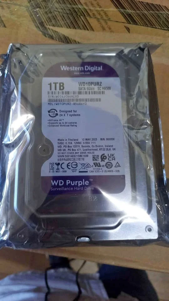 Purple Disco Duro para Vigilancia de 1TB SATA3 3.5" 5400 RPM