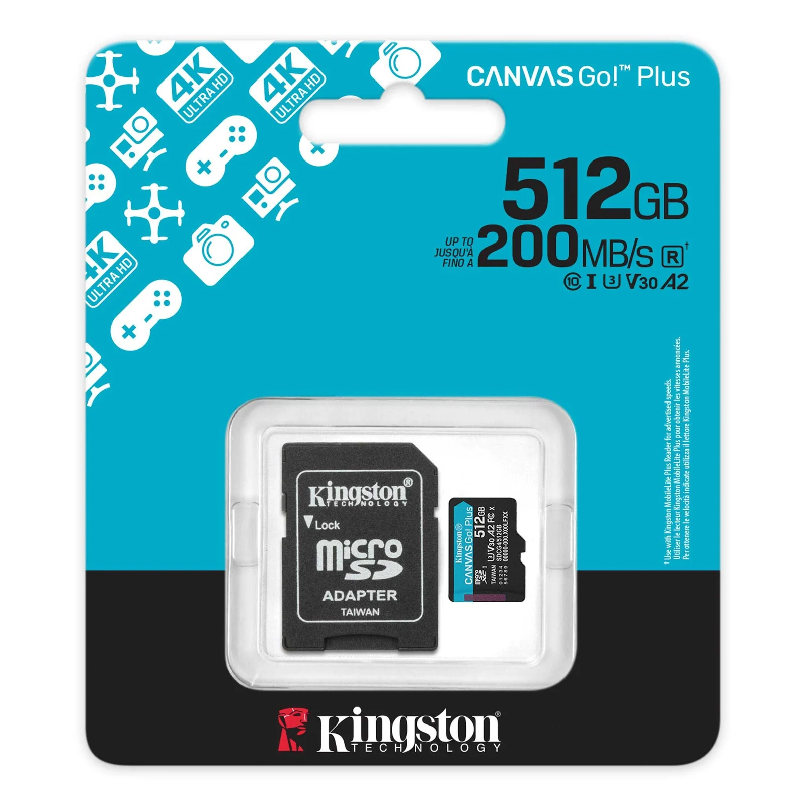 Tarjeta MicroSD de 512GB Canvas Go! Plus Clase 10