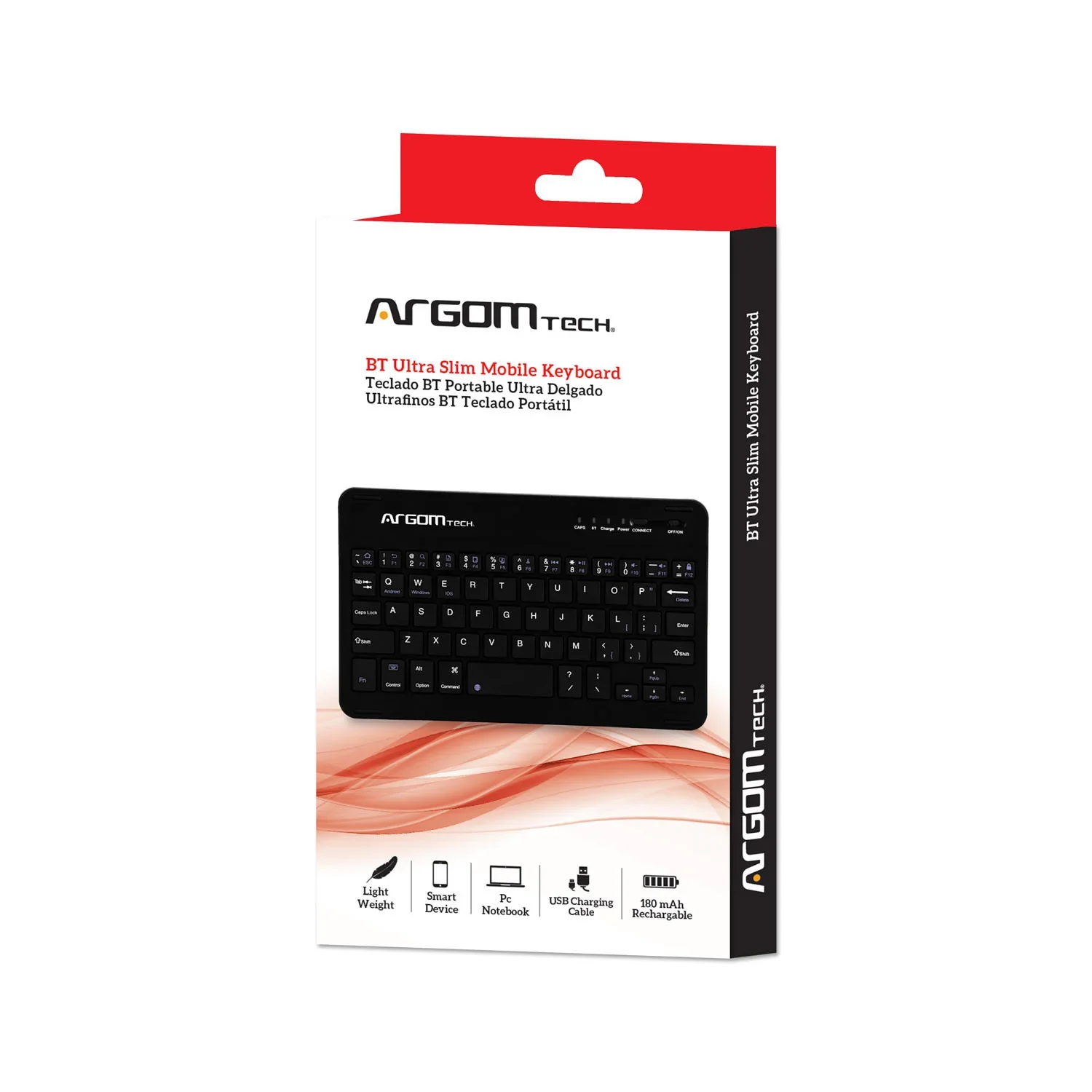Teclado inalámbrico Bluetooth ultradelgado para móviles