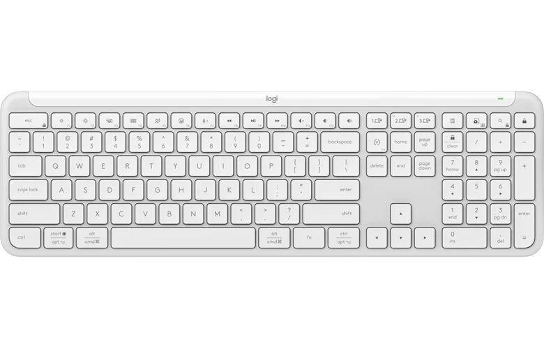Teclado Logitech Signature Slim K950 - Español - Blanco roto