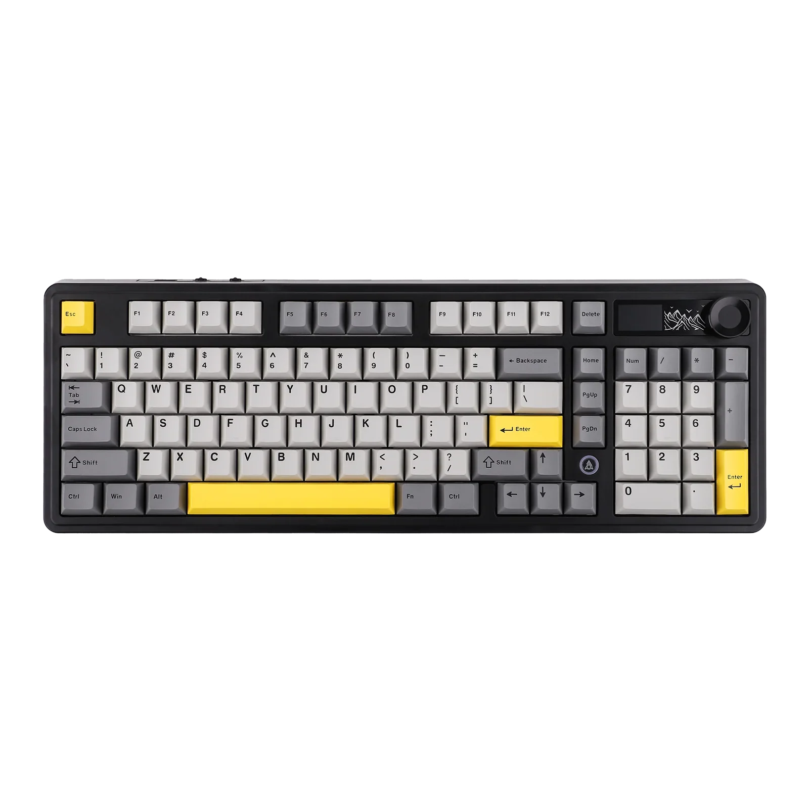 AJAZZ AK980 Teclado mecánico con cable e inalámbrico, con interruptores intercambiables en caliente al 98% y pantalla TFT.