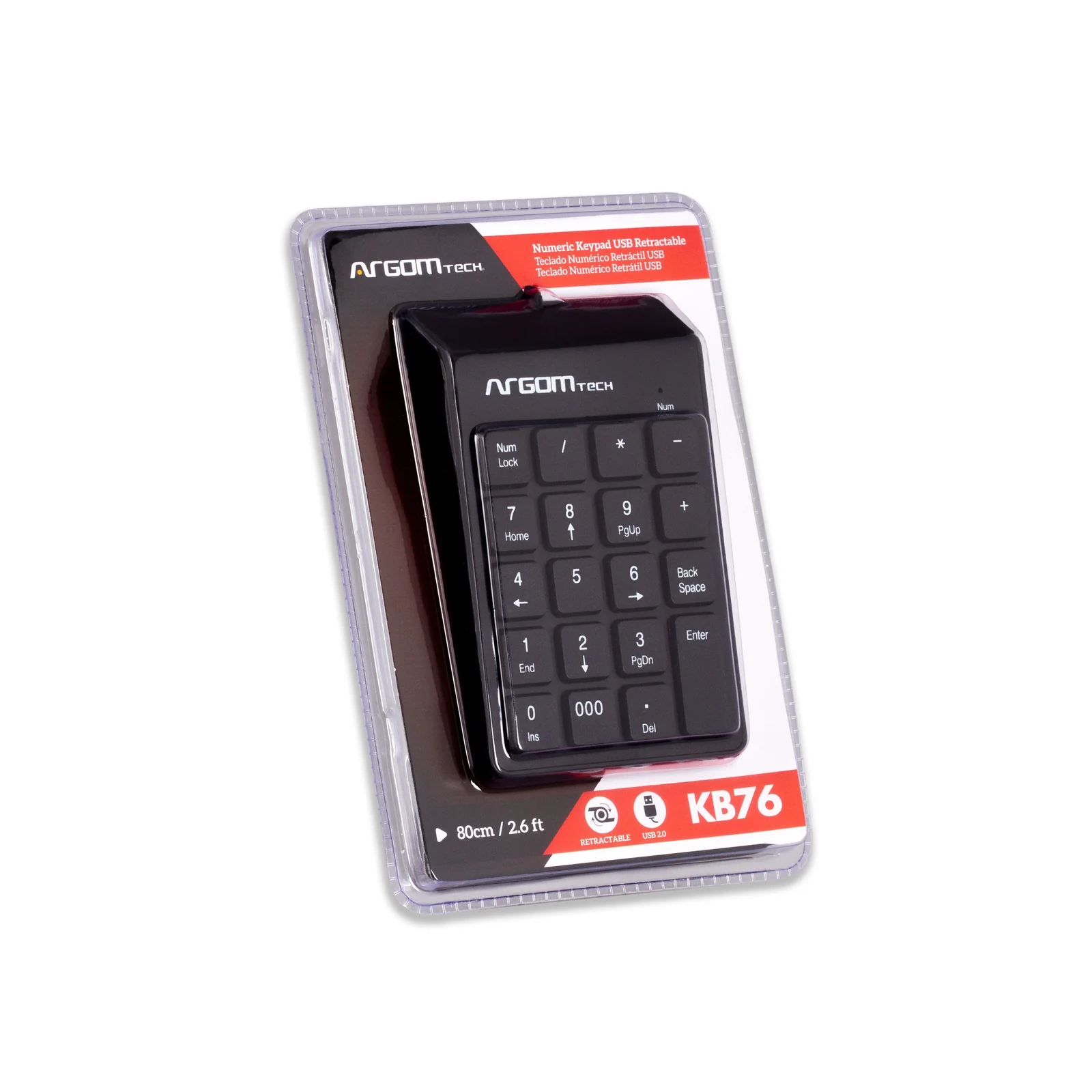 Teclado numérico USB retráctil