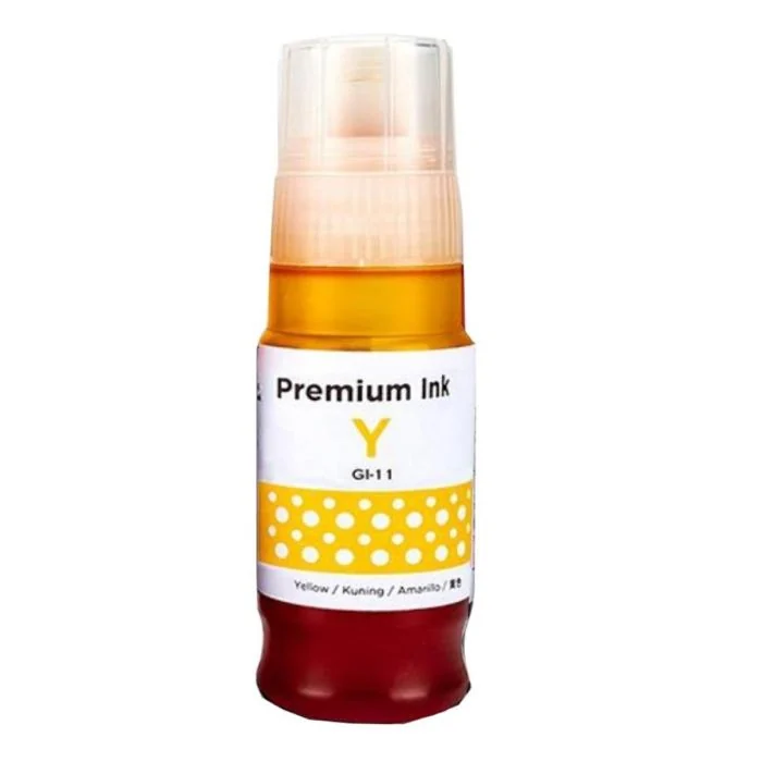 Tinta para Canon GI-11 70ml – Colores Intensos, Secado Rápido y Alto Rendimiento para Impresoras de Tanque - Amarillo