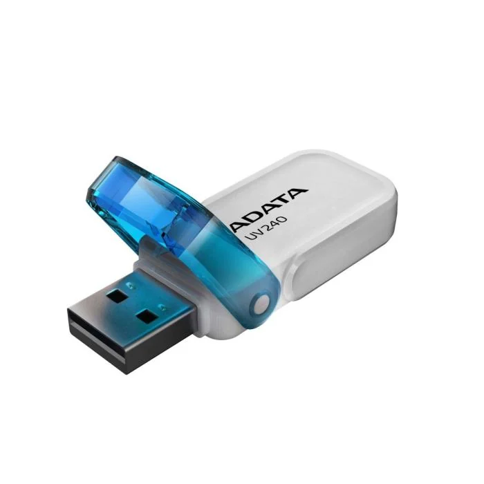UV240 Memoria USB 2.0 con Capucha Abatible y Diseño Compacto - 32GB, Blanco y Azul