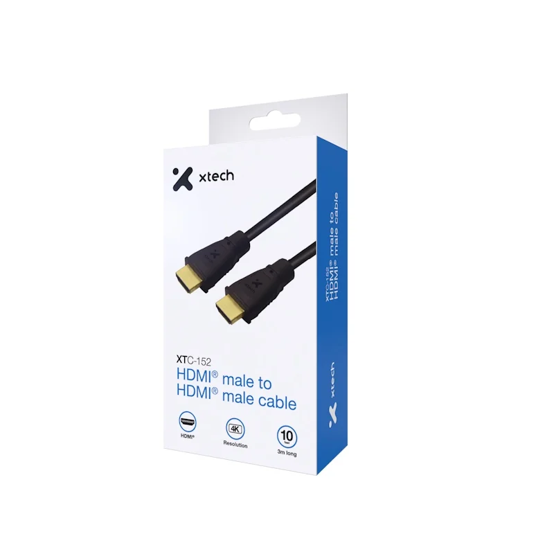 Xtech - Cable de vídeo - HDMI macho a HDMI - 3 metros