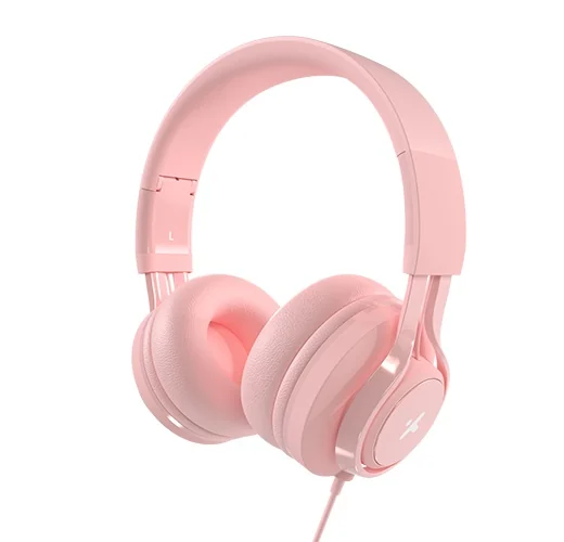 Xtech XTH-355 - Auriculares con micrófono - Para tablet / Para dispositivos electrónicos portátiles / Para teléfono celular - Con cable - Bonito para niños Rosa