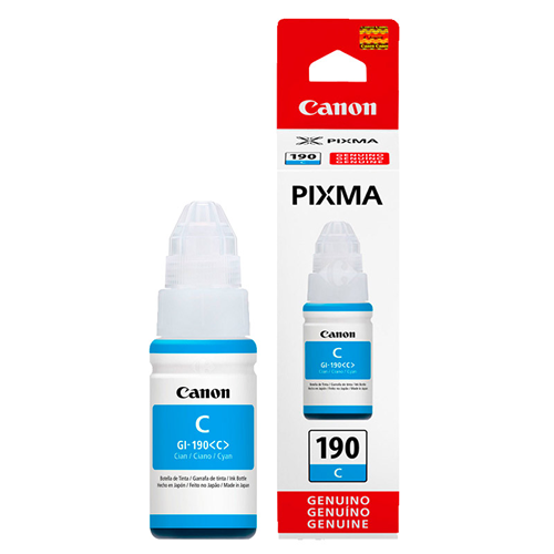 Botella de Tinta Canon GI-190C Cian 70ml