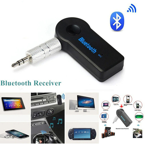 Receptor Bluetooth portátil de 3,5mm para coche, adaptador inalámbrico, AUX, Audio y música con micrófono para teléfono PC