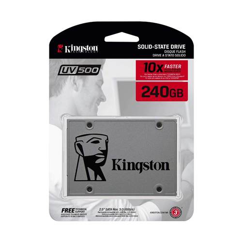 Unidad de Estado Solido de 240GB marca Kingston SSDNow UV500