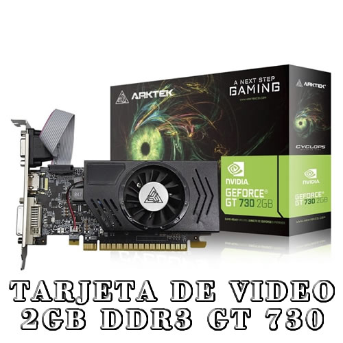 Tarjeta de Video 2GB DDR3 Arktek GeForce GT 730 VGA DVI-D HDMI PCIe 2.0-4