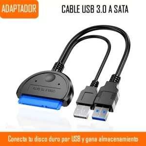 CABLE SATA A USB PARA DISCOS DUROS DE LAPTOPS