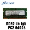 Micron 1GB 2RX16 PC2-6400S-666-12-A0 Portátil RAM (MT8HTF12864HDZ-800E1)