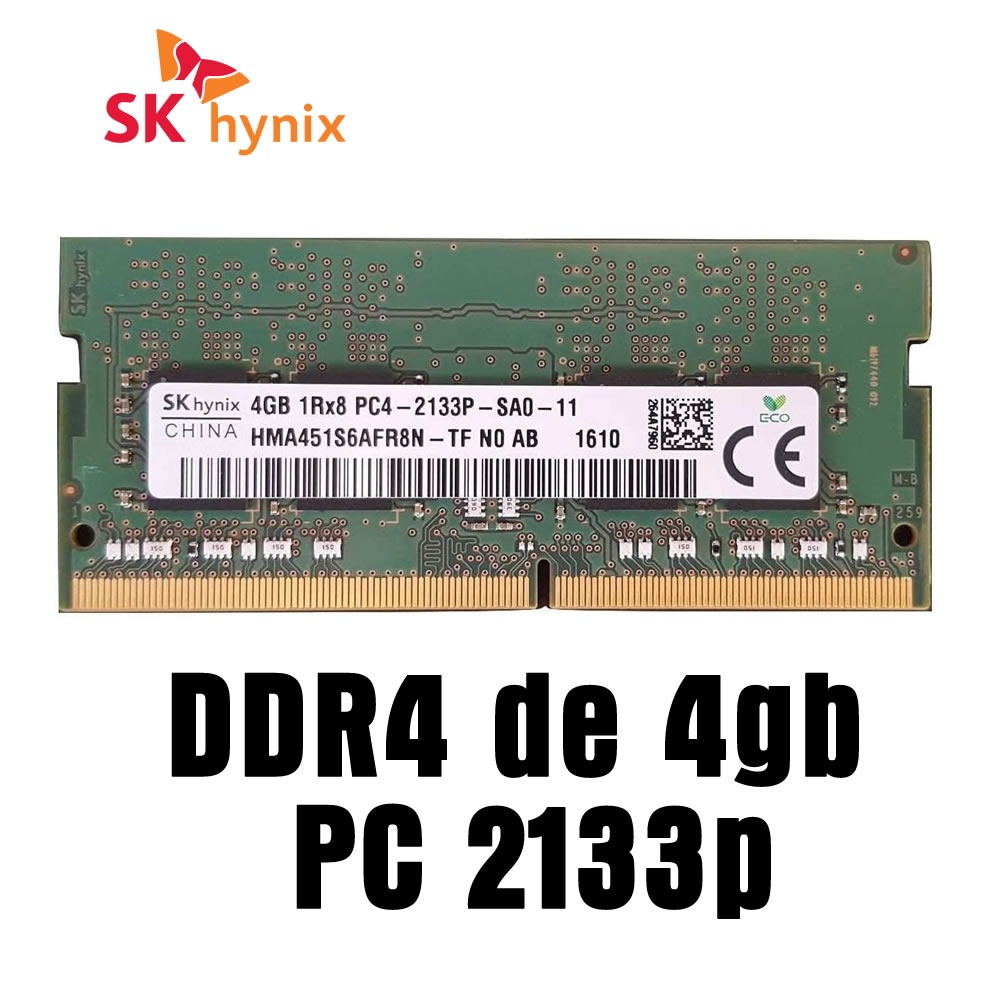 SK Hynix 4GB 1Rx8 PC4-17000 DDR4-2133 1.2V CL15 260 Pin Sodimm Memory p n HMA451S6AFR8N-TF - 2