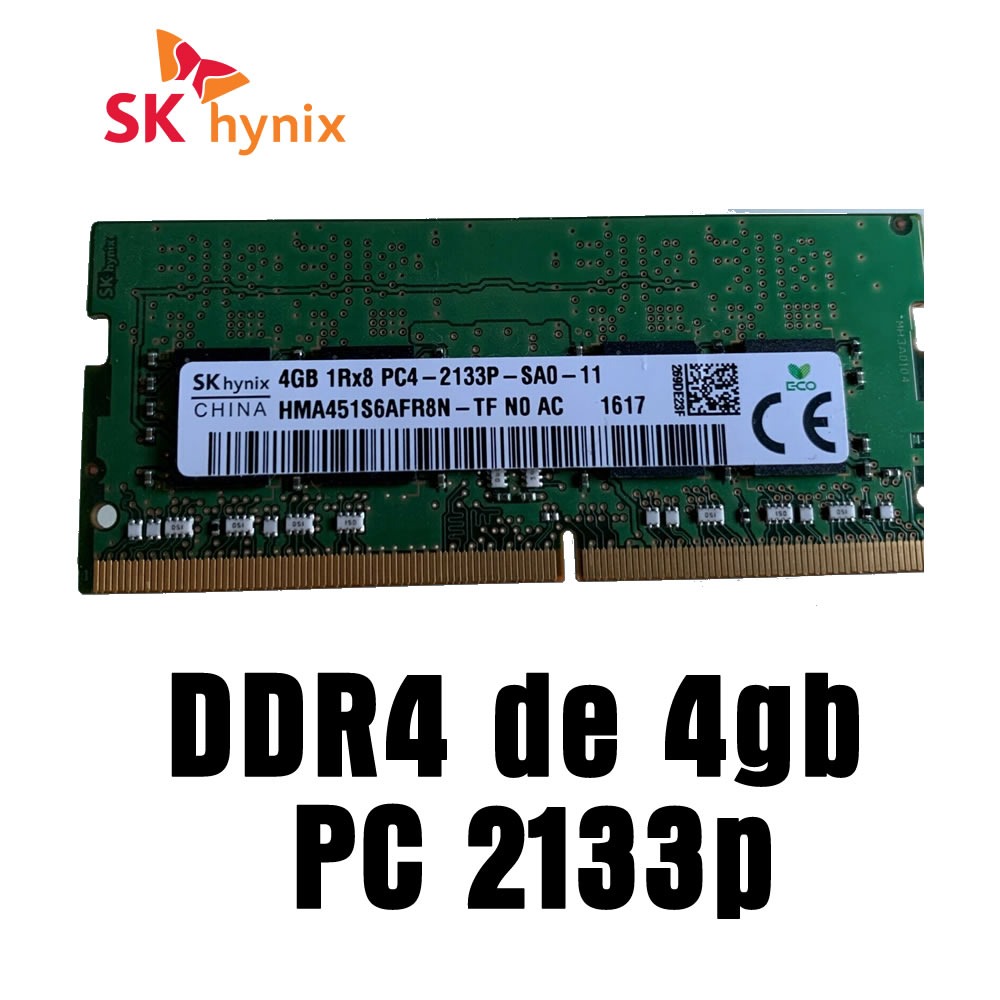 Memoria Ram SO-DIMM SK Hynix DDR4 4Gb 1Rx8 PC4-2133P-SA0-11