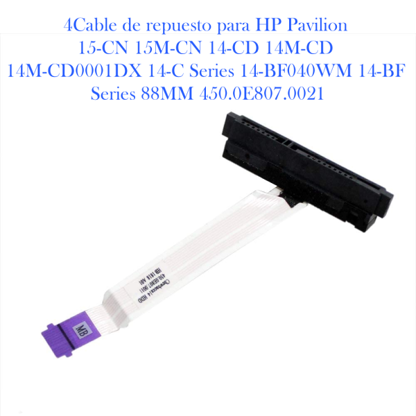 Cable de repuesto para HP Pavilion 15-CN 15M-CN 14-CD 14M-CD 14M-CD0001DX 14-C Series 14-BF040WM 14-BF Series 88MM 450.0E807.0021