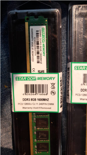 Memoria Ram ddr3 8GB star DDR bus 1600MHZ PC3 - 12800U CL 11 240PIN DIMM-1