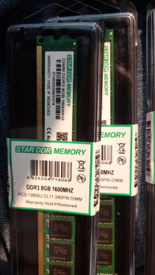 Memoria Ram ddr3 8GB star DDR bus 1600MHZ PC3 - 12800U CL 11 240PIN DIMM-2