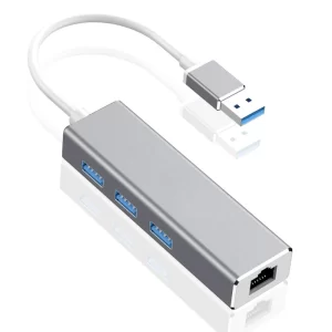 ADAPTADOR USB A ETHERNET (RJ45) + 3 PUERTOS USB 3.0