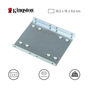 Kingston 891535 - Kit de Montaje para Disco Duro sólido SSD, Plata