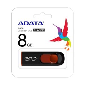 Adata C008 Memoria USB 2.0 de 8GB Negro Rojo 6B3D1B2E70
