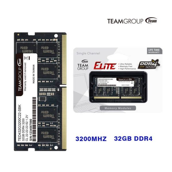 MEMORIA RAM TEAMGROUP ELITE/32GB/DDR4/3200 MHZ/SO-DIMM